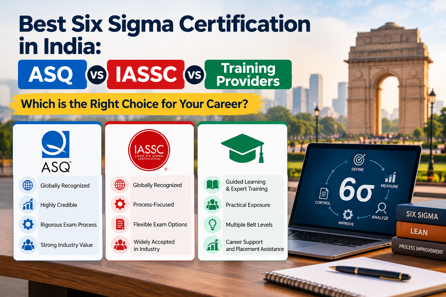 Best Six Sigma Certification in India: ASQ vs IASSC vs Training Providers